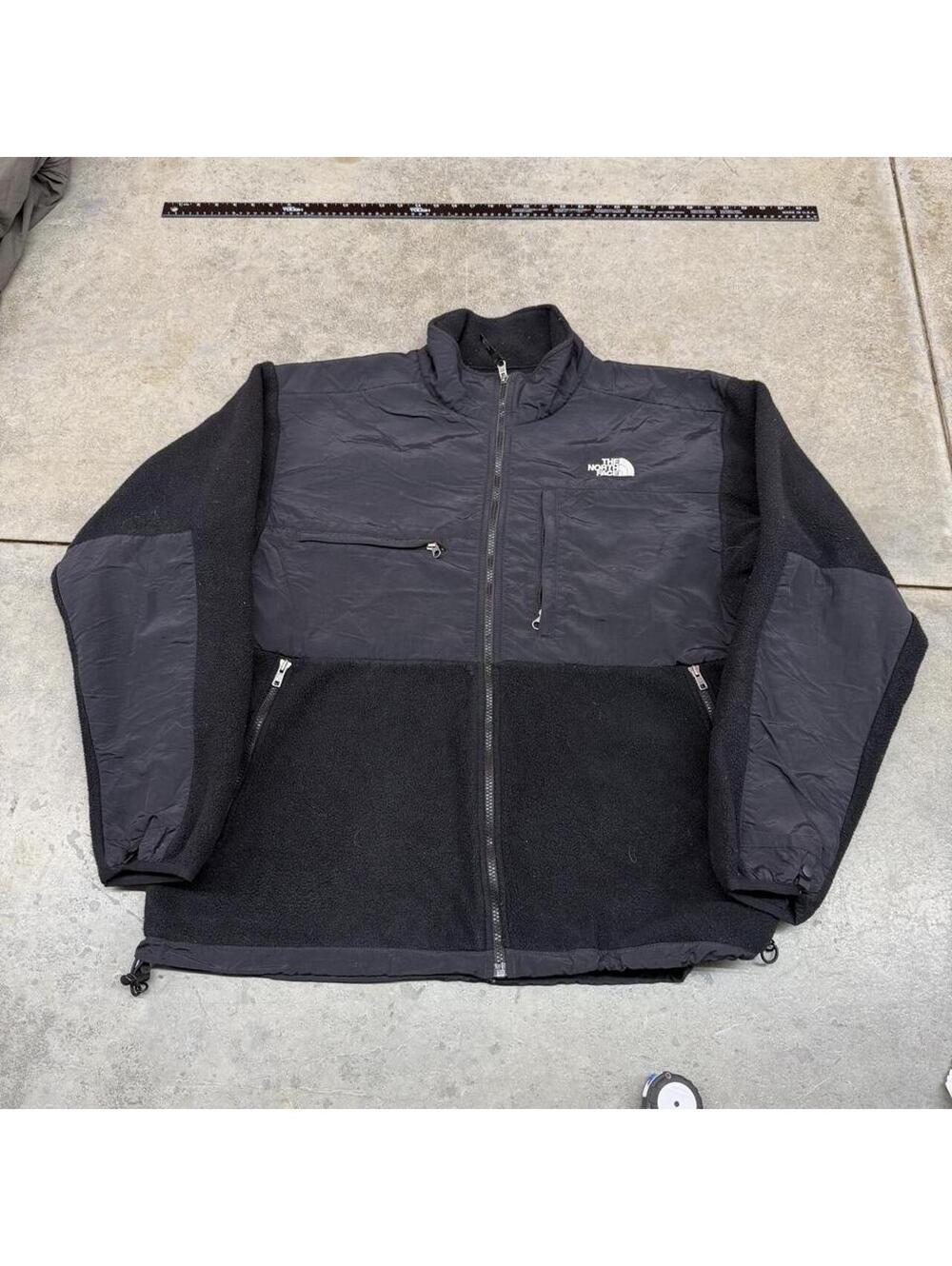vintage the north face black denali fleece jacket size xl